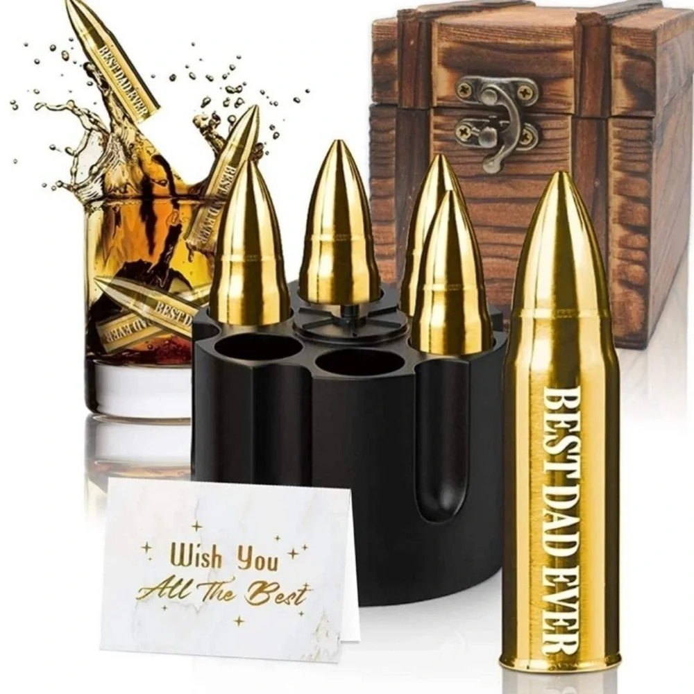 Whiskey Chilling Bullet Set - Best Dad Ever